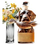 Carafe à whisky - Ensemble de verres à whisky de 750 ml, carafe à vin parfaite, bouteille de Whiky Decantadr Charmante en verre de chien | Conteneur d'alcool esthétique, statue de chien pa