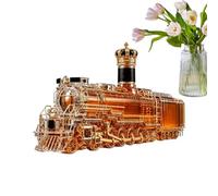 Carafe à whisky vintage drôle locomotive à vapeur centre de table | Carafe à whisky en verre pour bourbon, vodka, tequila, rhum, bibliothèque, table de salle à manger, bar, réunions de famille