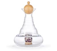 Carafe Alladin 1,2 l avec compartiment à pierres précieuses et bouchon en bois de pin cembro - soufflée à la bouche