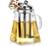 Carafe avec infuseur pour thé - Vilde - Verre borosilicate - Infuseur en acier inoxydable - 920 ml - 15x10x16 5 cm