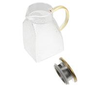 Carafe D’eau Froide en Verre 1,8 L Épais pour Maison | Acier Inoxydable, Bec Anti-débordement, Transparent, Résiste au Froid, Usage Domestique Couleur Aléatoire