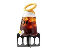 Carafe de grande capacité - 4 L ABS PP récipient à boisson avec tube à | Joint anti-fuite, design à large goulot | Distributeur de boissons, pichet d'eau transparent avec base pour pique-nique