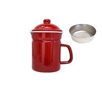 Carafe d'eau Émail épaisé Bouilloire froide Pichet de ménage Idéal for les boissons froides et chaudes comme le thé, la limonade, le jus, l'eau, le café, le brasserie froide Carafes ( Color : Rosso ,