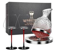 Carafe Décanteur à Vin, Aérateur de Vin 1500ml - Ensemble avec 2 Verres Sans Plomb - Cadeau Anniversaire, Mariage