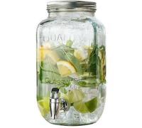 Carafe distributeur - PEARL - Quality - 3,5 L - Verre - Couvercle en acier inoxydable