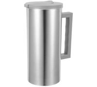 Carafe Eau en Acier Inoxydable avec Poignée et Couvercle 2l | Pichet à Eau, Broc Eau Multi Usage, 23x10,5x10cm, pour Jus, Bureau