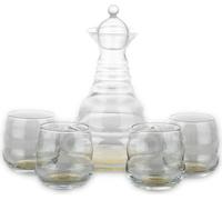 Carafe élégante avec gobelets - 1,3 l - or - set de verres