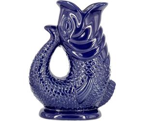Carafe en céramique bleu cobalt de 15 litres en forme de poisson pour cocktails