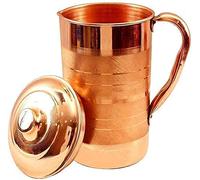 Carafe en cuivre pur pour la guérison ayurvédique sans doublure intérieure - 1,5 L (modèle 7)