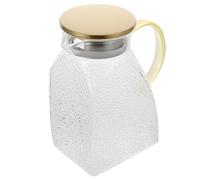 Carafe en Verre 1,8 L Résistante à Chaleur pour Eau Froide | Bec Anti-débordement, Matière Épaissie Claire et Transparente, Usage Domestique, Format Pratique Couleur Aléatoire