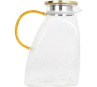 Carafe en verre borosilicaté de 1,8 l avec couvercle, 1 800 ml, pour la porte du réfrigérateur, carafe à eau