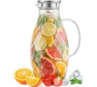 Carafe en verre borosilicaté de 3 litres, avec couvercle et bec verseur
