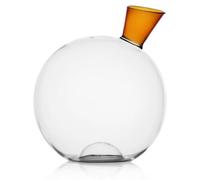Carafe en verre borosilicaté, transparente/ambre, 190 abriquée à la main