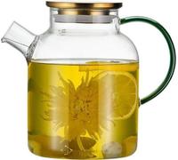 Carafe en verre de 1,6 l, verte, en verre borosilicaté