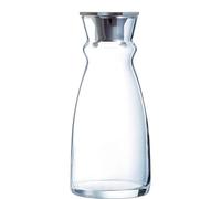 Carafe en verre de 75 vec couvercle en plastique - lot de 6