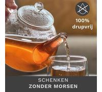 Carafe en verre Famanu de 800 ml avec filtre en acier inoxydable intégré – design intemporel
