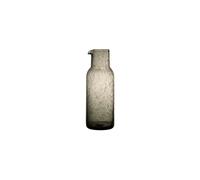 Carafe en verre gris foncé, soufflé bouche, avec bulles - Pomax, Vico - H24,5 cm