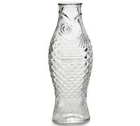 Carafe en verre pour l'eau | Collection Fish & Fish par Paola Navone | Carafe 850 ml | Bouteille transparente pour boissons | Convient comme vase