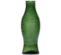 Carafe en verre pour l'eau | Collection Fish & Fish par Paola Navone | Carafe 850 ml | Bouteille vert foncé pour boissons
