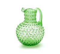 Carafe en verre soufflé de 2 litres | Carafe en verre artisanale pour boissons chaudes et froides | Carafe en verre | Carafe à eau | Carafe à boissons | Vase à fleurs | Vase (Vert clair)