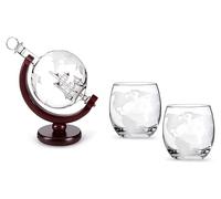 Carafe Globus avec 2 verres, 850 ml, en verre, style bateau ancien