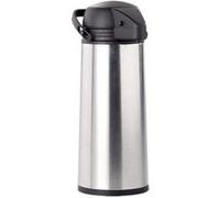 Carafe isotherme à pompe - ROSENSTEIN & SOHNE - 1,9 L - Gris - Acier inoxydable, verre renforcé, plastique