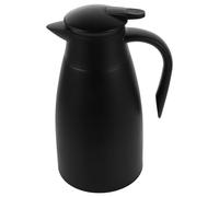 Carafe Isotherme en Acier Inoxydable 1,5 L, Noire, Double Paroi | Rétention Thermique, Étanche et Légère, Usage Maison ou Bureau, Design Moderne, pour Café, Thé, Lait