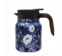 Carafe isotherme en acier inoxydable avec motif floral vintage, motif floral vintage, boule à thé, carafe isotherme en acier inoxydable avec couvercle pour boissons chaudes