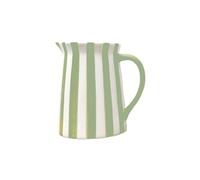 Carafe ou vase à rayures vert matcha et blanches moyen modèle