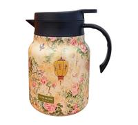 Carafe pour liquides chauds, pichet floral de 1000 ml, construction en acier inoxydable 316, pot isotherme en polypropylène avec infuseur, design élégant pour la maison ou la rétention de la chaleur