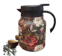 Carafe pour liquides chauds, pichet floral de 1000 ml, construction en acier inoxydable 316, pot isotherme en polypropylène avec infuseur, design élégant pour la maison ou la rétention de la chaleur