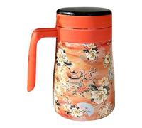 Carafe thermique pour boissons chaudes - acier inoxydable 550 ml 6,1" 15,5 x 9,5 cm | Motif floral de théière isotherme avec groupe d' amovible, carafe à café sous vide, carafe à eau chaude |
