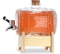 Carafe transparente de 1 à 3 litres avec socle en bois