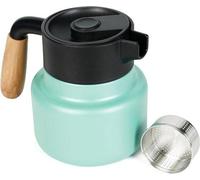 Carafe verte en acier inoxydable avec filtre à thé - 800ml/27oz Carafe à boisson thermique à double paroi - Pot isolé par le vide pour garder le café, le thé, l'eau ou le lait froid au chaud