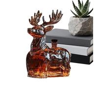 Carafes à alcool en verre en forme de renne, 120 ml, bouteille de liqueur décorative, carafe compacte de rangement pour whisky, décoration de table de bar, récipient de service à spiritueux de qualité