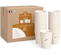 Caramont,7 Oz 1000 Gobelets en Carton,Jetables,Résistant à la Chaleur,pour la Boisson Froide et Chaude en Carton de Qualité,Ideal pour Café,Thé,Anniversaire,etc (1000)