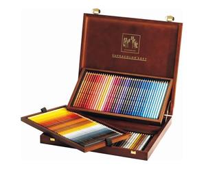 Caran 3888.92 D'ache Supracolor Lot de 120 crayons de couleur dans un coffret en bois Multicolore