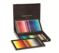Caran d’Ache Pablo 120 Pencils Couleur Permanents Boîte Cadeau Bois