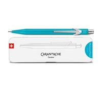 Caran d'Ache Porte-mine 844 Colormat-X 0,7 mm avec étui métal Bleu turquoise