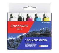 Caran d'Ache 3 Couleurs primaires + Noir + Blanc 21 ml