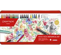 CARAN D'ACHE 3000123 CARAN D'ACHE SET BOTANICAL Mixed Media, 24 pièces