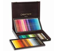 Caran d'Ache 666.92 Pablo Wooden Box 120 Crayons de couleur de qualité artistique