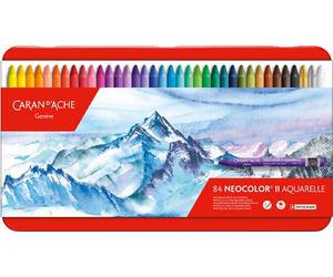 CARAN D'ACHE 7500384 CARAN D'ACHE Crayon de cire aquarelle NEOCOLOR II, étui de 84 pièces