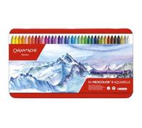 Caran D'Ache Boîte métal 84 pastels à la cire aquarellables Neocolor II