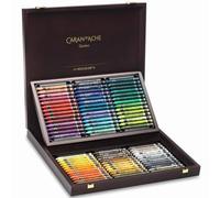Pastels aquarellables "Neocolor II", 84 couleurs, boîte en bois, CARAN D'ACHE 7500.484