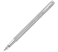 Caran d'Ache Ecridor 0958.335 Stylo plume en maille milanaise, couleur argent, plume F, 1 pièce (1 pièce)