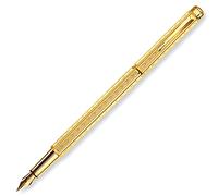 Caran d'Ache Ecridor Stylo plume à chevron plaqué or, pointe fine, doré, 1 pièce (1 pièce)
