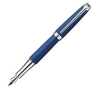 Caran d'Ache LÉMAN 4799.459 Stylo plume en or 18 carats Bleu nuit mat Plume B Longueur 14,1 cm