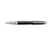 Caran D'ache Léman Argenté Moyen Stylo Plume - Noir Ébène