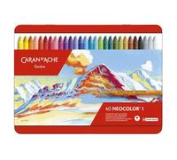 Caran D'Ache Neocolor I - Crayons Pastels cire soluble dans l'eau - Boîte de 40